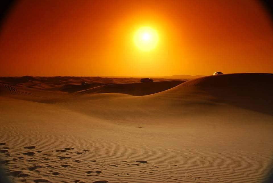 Trekking au coucher de soleil au Wahiba Sands, Oman